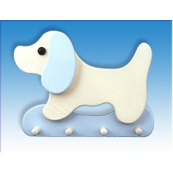 Colgador infantil Perro Celeste